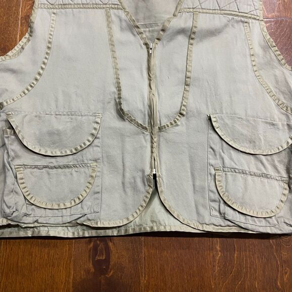 Ozark Trail Outdoors Vintage Fishing Hiking Vest Full Zip Khaki Tan Men's 2XL - Picture 2 of 7